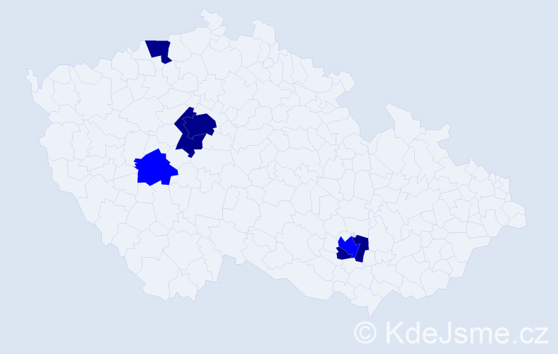 Příjmení: 'Aslan', počet výskytů 10 v celé ČR