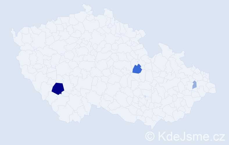 Příjmení: 'Valentínová', počet výskytů 9 v celé ČR