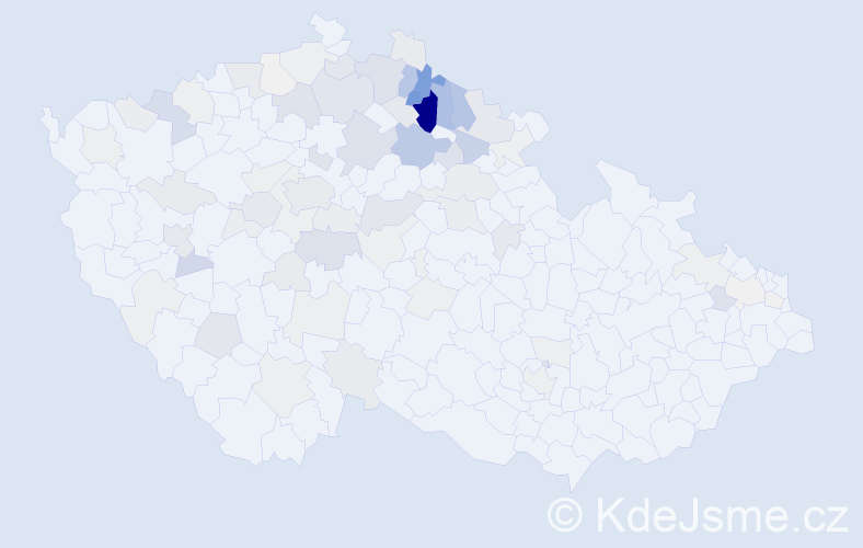 Příjmení: 'Dolenská', počet výskytů 307 v celé ČR