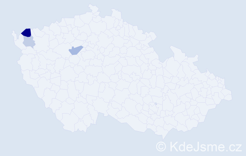 Příjmení: 'Michora', počet výskytů 5 v celé ČR