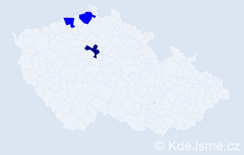 Příjmení: 'Demus', počet výskytů 4 v celé ČR