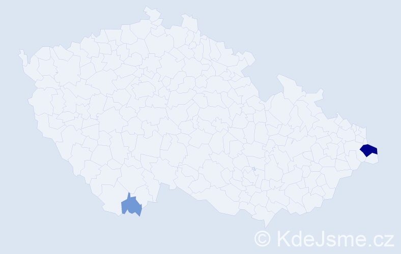 Příjmení: 'Trummer', počet výskytů 8 v celé ČR