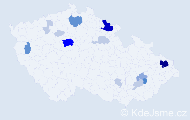 Příjmení: 'Davidík', počet výskytů 49 v celé ČR