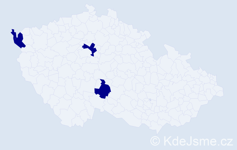 Příjmení: 'Fircák', počet výskytů 4 v celé ČR