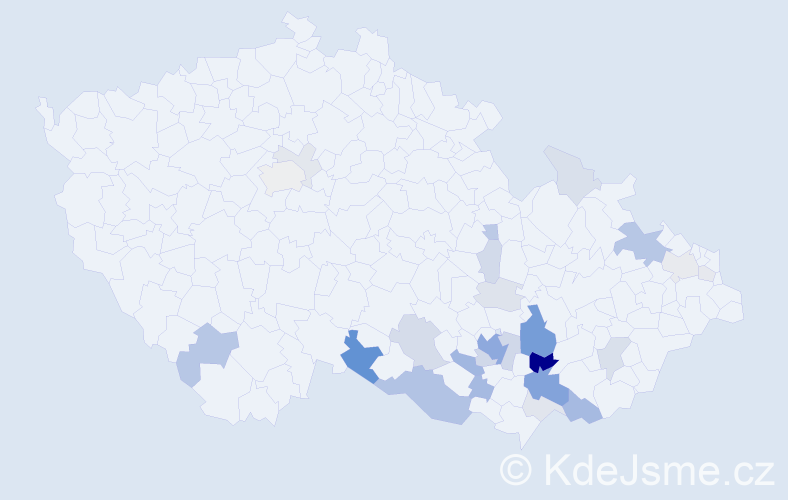 Příjmení: 'Chalabala', počet výskytů 86 v celé ČR