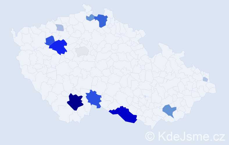 Příjmení: 'Hansalová', počet výskytů 40 v celé ČR