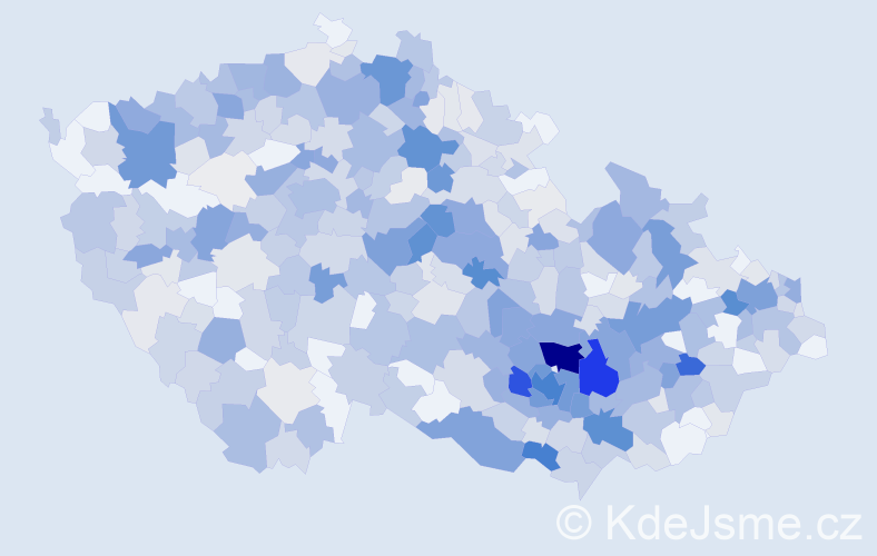 Příjmení: 'Hudec', počet výskytů 2261 v celé ČR