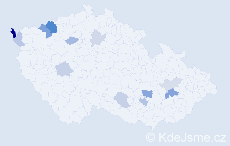 Příjmení: 'Andrášiová', počet výskytů 27 v celé ČR