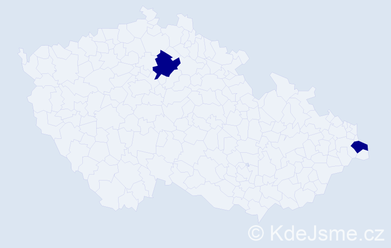 Příjmení: 'Curney', počet výskytů 2 v celé ČR