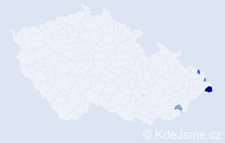 Příjmení: 'Sęková', počet výskytů 12 v celé ČR