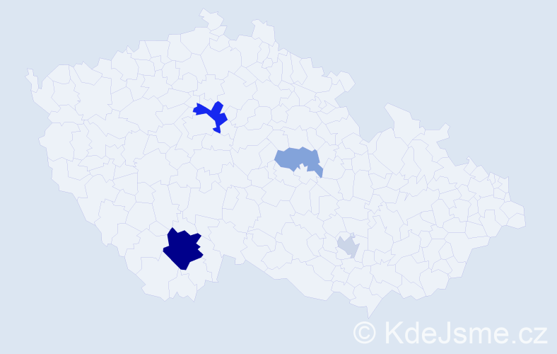 Příjmení: 'Prints', počet výskytů 11 v celé ČR