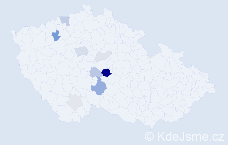 Příjmení: 'Kranda', počet výskytů 31 v celé ČR