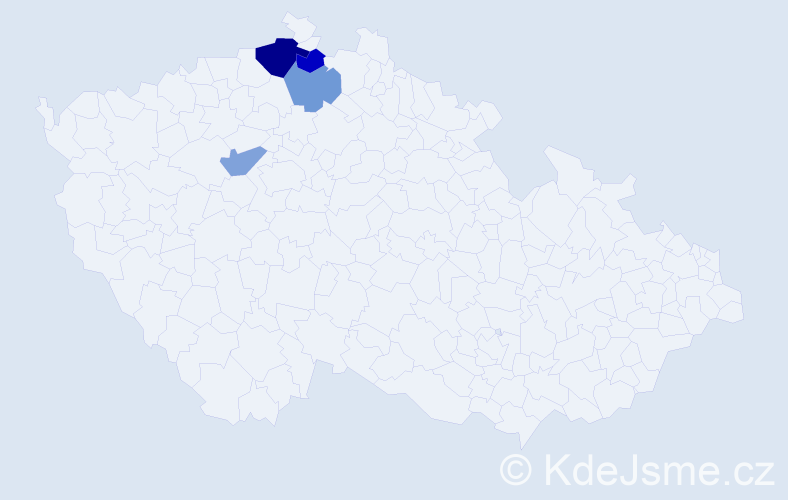 Příjmení: 'Valatová', počet výskytů 6 v celé ČR