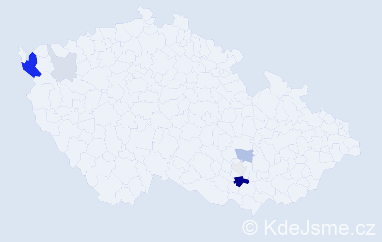 Příjmení: 'Kirch', počet výskytů 22 v celé ČR