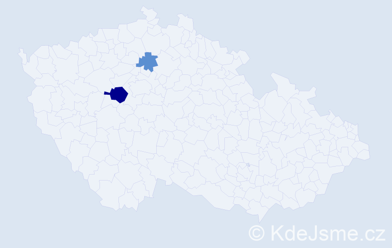 Příjmení: 'Vášek', počet výskytů 4 v celé ČR