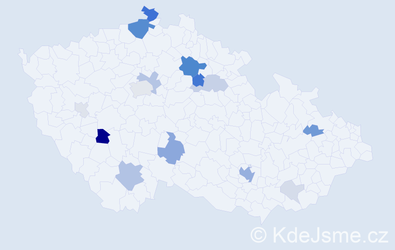 Příjmení: 'Prajs', počet výskytů 46 v celé ČR