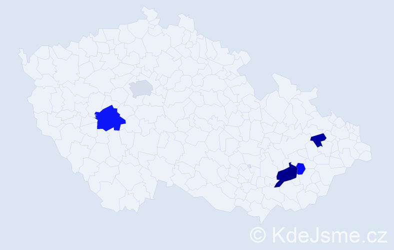 Příjmení: 'Vyrobíková', počet výskytů 11 v celé ČR