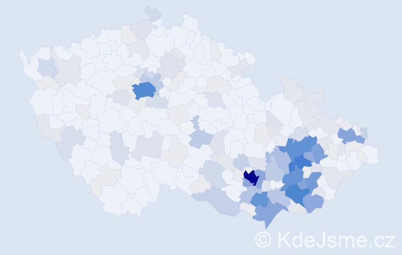 Příjmení: 'Krejčiřík', počet výskytů 691 v celé ČR