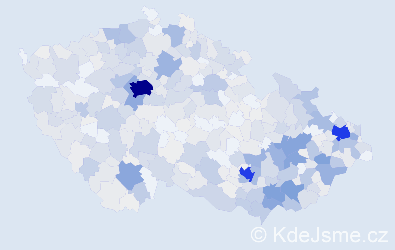 Příjmení: 'Malík', počet výskytů 2731 v celé ČR