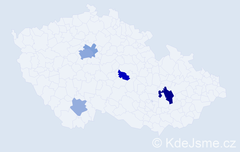 Příjmení: 'Roden', počet výskytů 14 v celé ČR