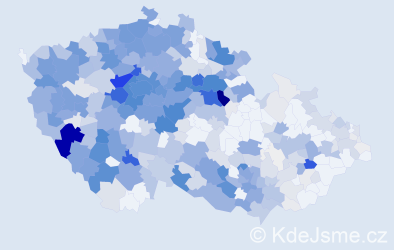 Příjmení: 'Vlasák', počet výskytů 2399 v celé ČR