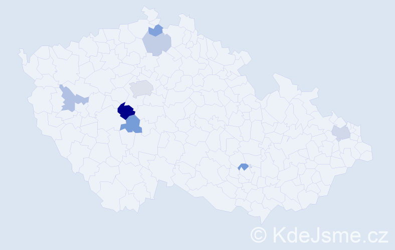 Příjmení: 'Hemerlová', počet výskytů 14 v celé ČR