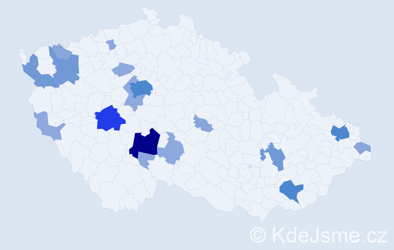 Příjmení: 'Kromka', počet výskytů 51 v celé ČR