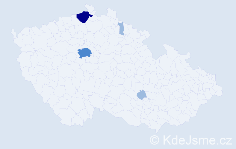 Příjmení: 'Llewellyn', počet výskytů 8 v celé ČR