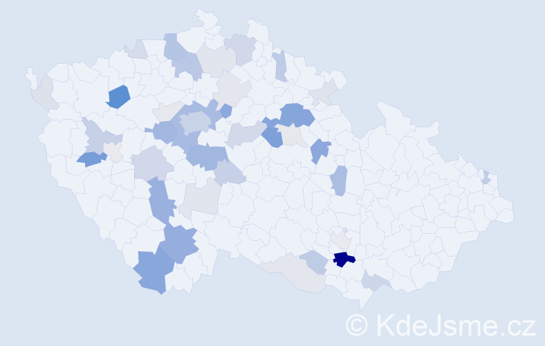 Příjmení: 'Veisová', počet výskytů 137 v celé ČR