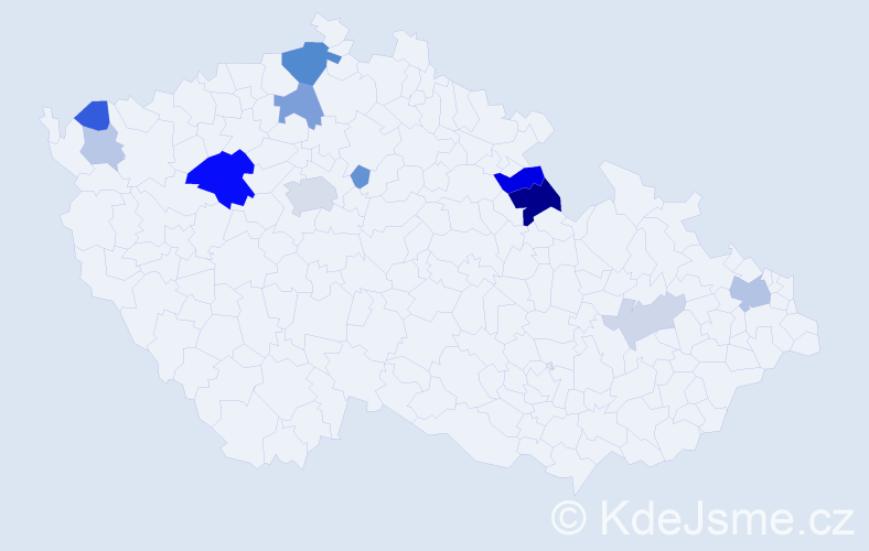 Příjmení: 'Barilla', počet výskytů 28 v celé ČR