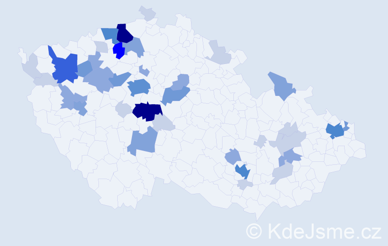 Příjmení: 'Sárközi', počet výskytů 117 v celé ČR