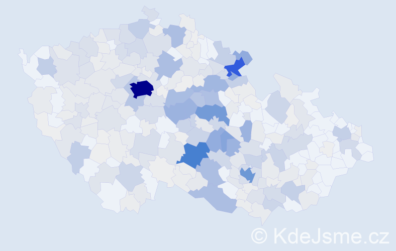Příjmení: 'Zelený', počet výskytů 1712 v celé ČR