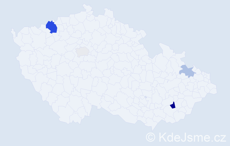 Příjmení: 'Vulgan', počet výskytů 9 v celé ČR