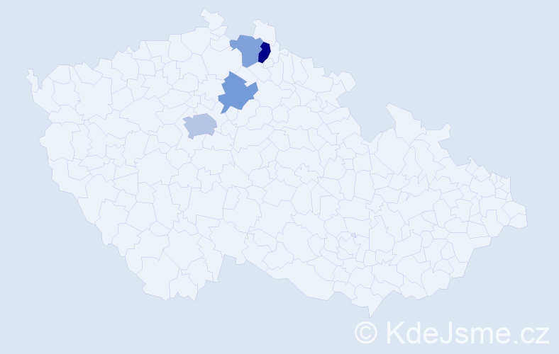 Příjmení: 'Zovdun', počet výskytů 7 v celé ČR