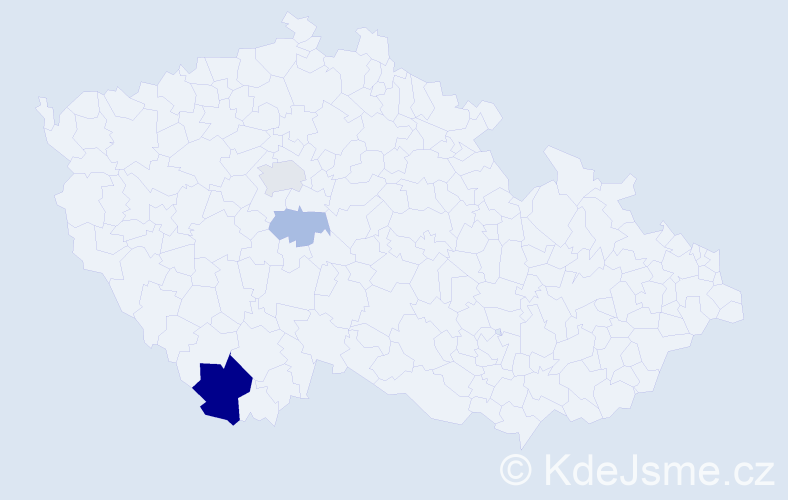 Příjmení: 'Pfeferle', počet výskytů 8 v celé ČR