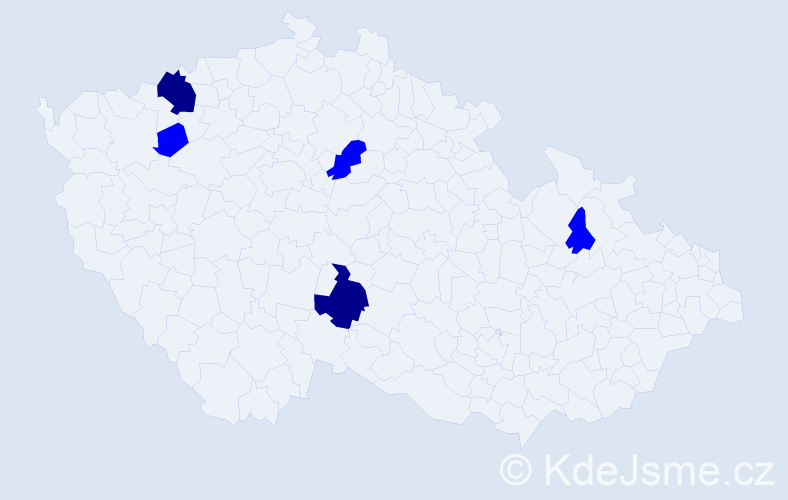 Příjmení: 'Tomovová', počet výskytů 7 v celé ČR