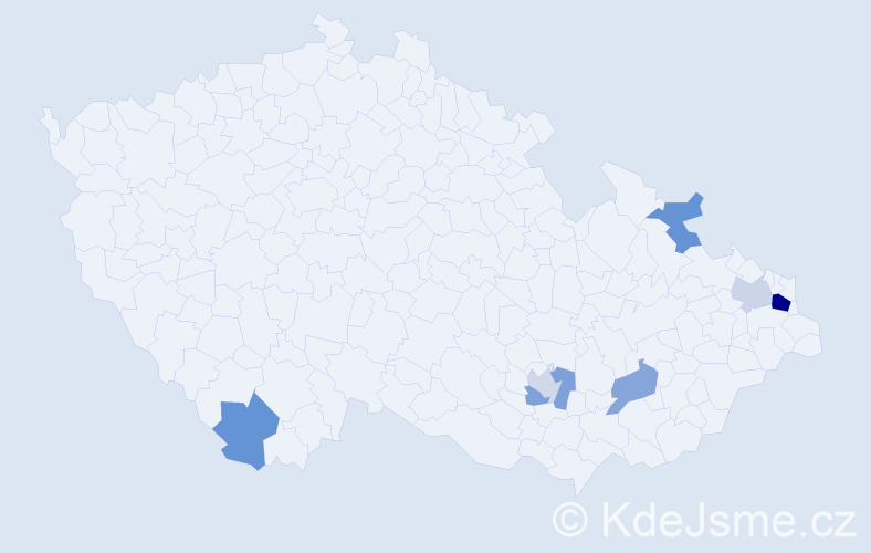Příjmení: 'Lukeszová', počet výskytů 11 v celé ČR