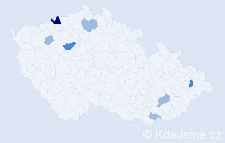 Příjmení: 'Talajková', počet výskytů 12 v celé ČR