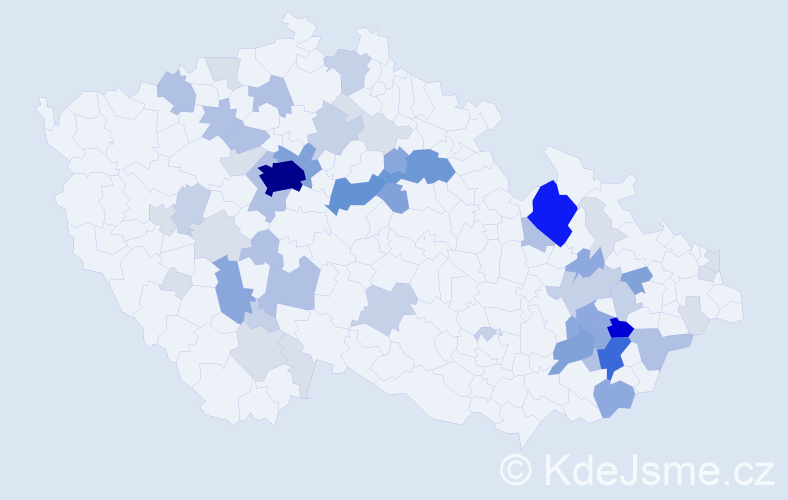 Příjmení: 'Sadil', počet výskytů 199 v celé ČR