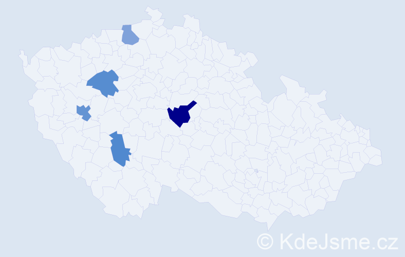 Příjmení: 'Handšuchová', počet výskytů 7 v celé ČR