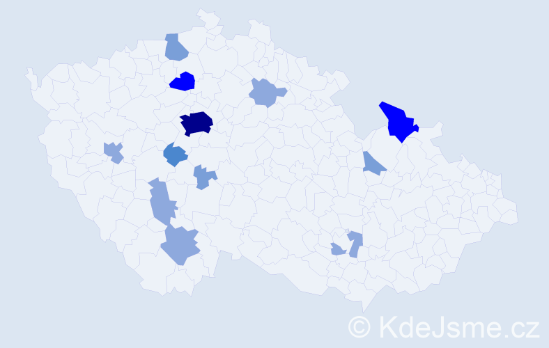 Příjmení: 'Baudisová', počet výskytů 31 v celé ČR