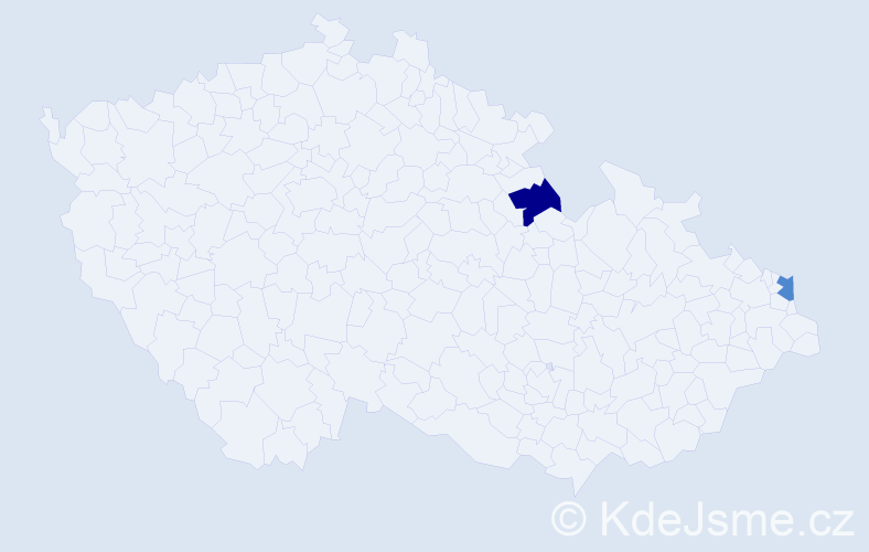 Příjmení: 'Koralewski', počet výskytů 2 v celé ČR