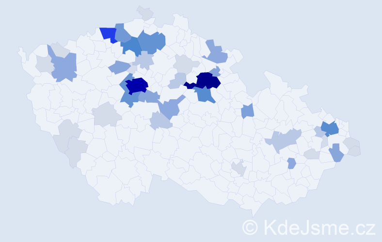 Příjmení: 'Papík', počet výskytů 148 v celé ČR