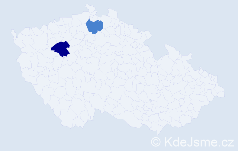 Příjmení: 'Vlasjuk', počet výskytů 5 v celé ČR