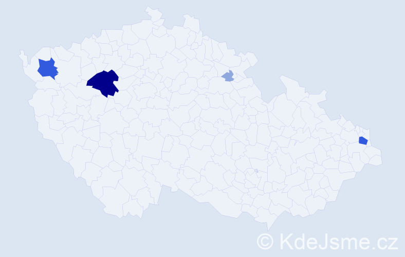 Příjmení: 'Bacsó', počet výskytů 12 v celé ČR