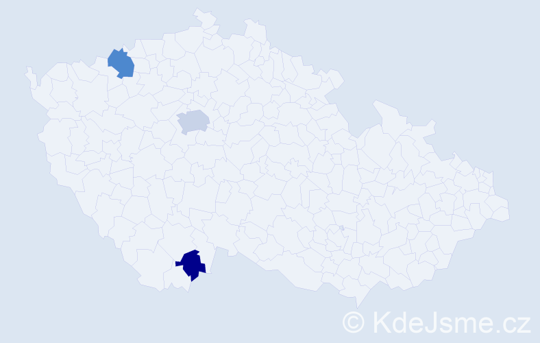Příjmení: 'Kolesnik', počet výskytů 6 v celé ČR