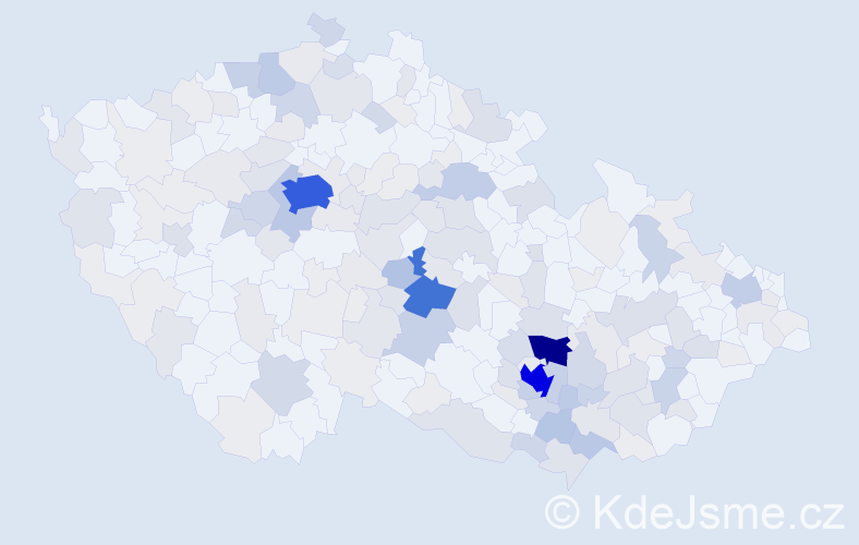 Příjmení: 'Kocman', počet výskytů 795 v celé ČR
