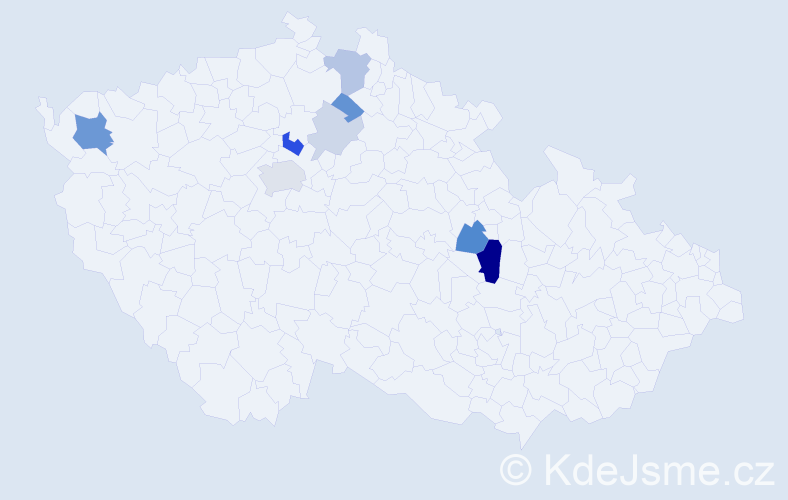 Příjmení: 'Vokas', počet výskytů 22 v celé ČR
