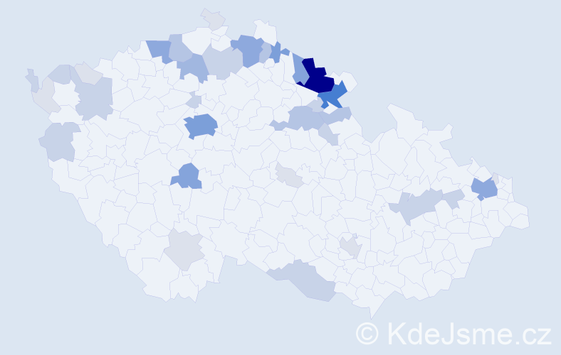 Příjmení: 'Seidelová', počet výskytů 124 v celé ČR
