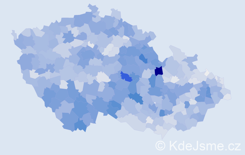 Příjmení: 'Marková', počet výskytů 11464 v celé ČR